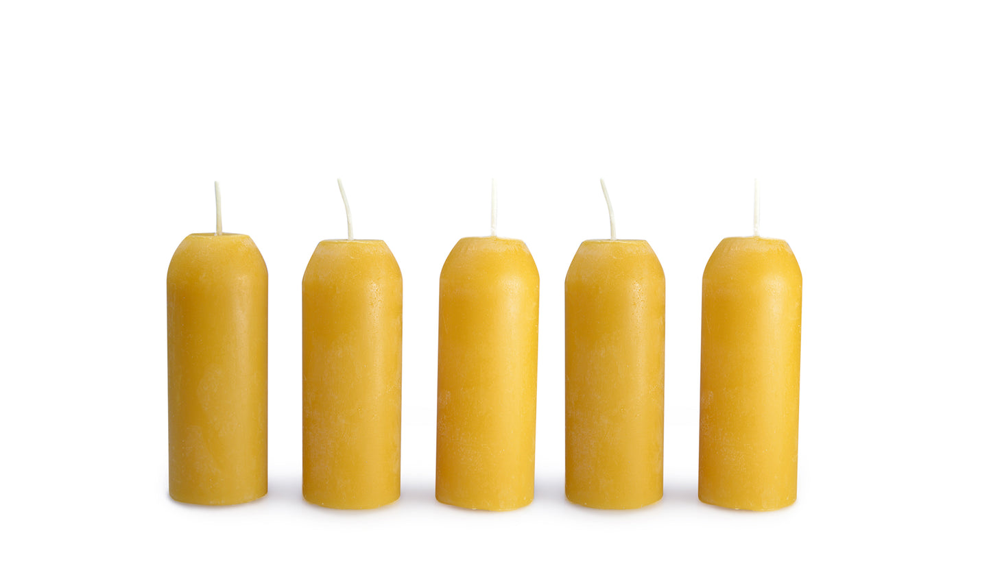 12-HOUR BEESWAX CANDLES - 5 PACK