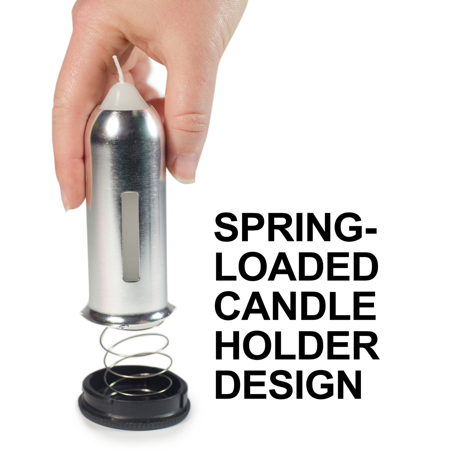 CANDLELIER - 3 CANDLE LANTERN, PLAIN ALUMINIUM