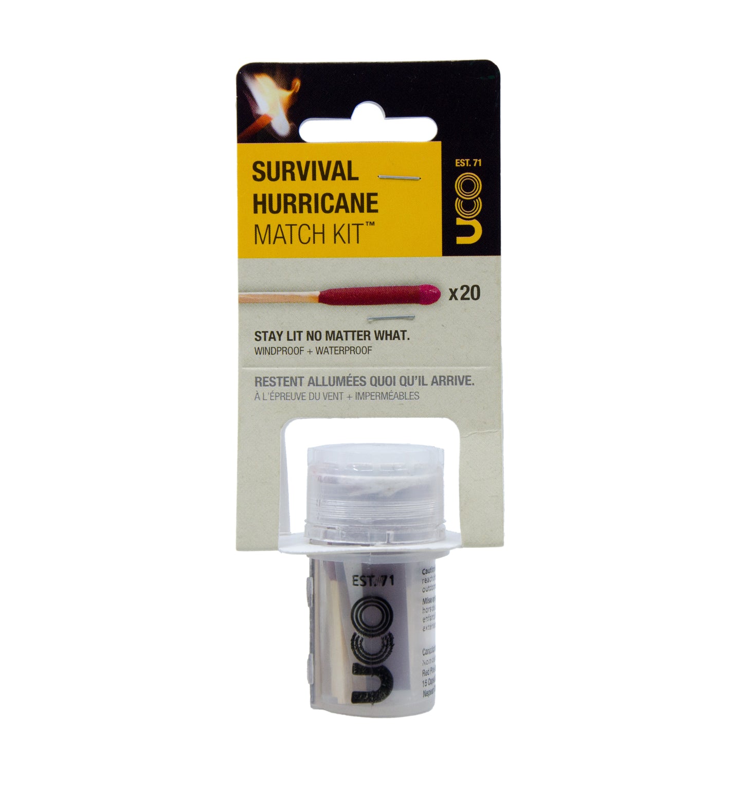 SURVIVAL HURRICANE MATCH KIT, 20 MATCHES